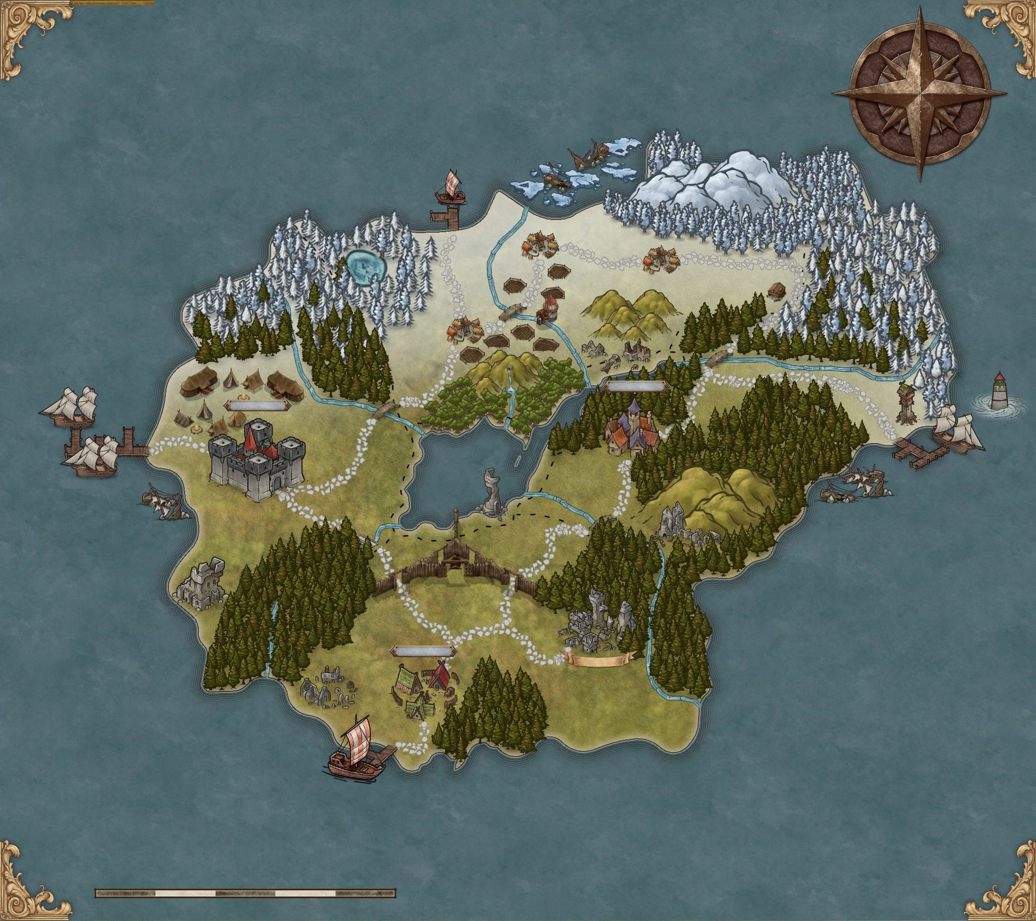 Bitevní mapa ostrova Stronghold